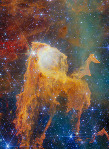James Webb Space Telescope enthüllt Sternentstehung in NGC 7129